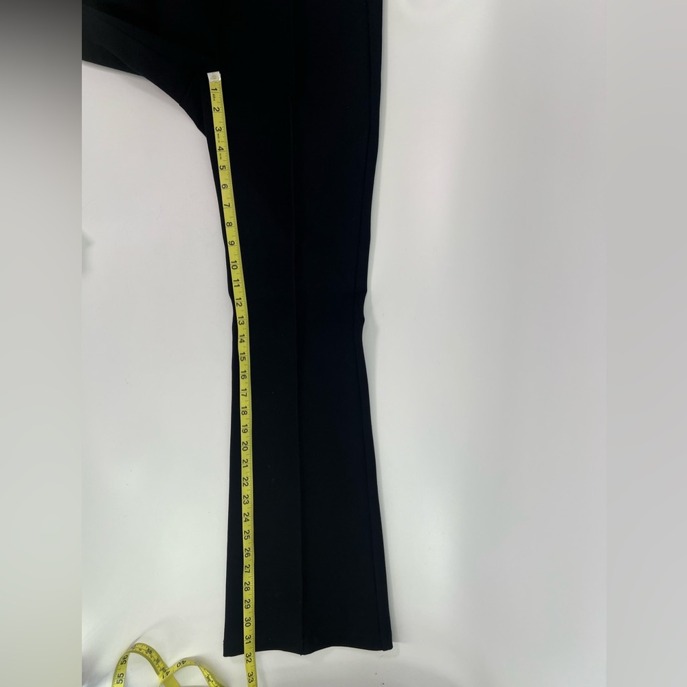 LOFT Black Stretchy Pull On Straight Leg Trousers Front Seam M Medium - Picture 9 of 9